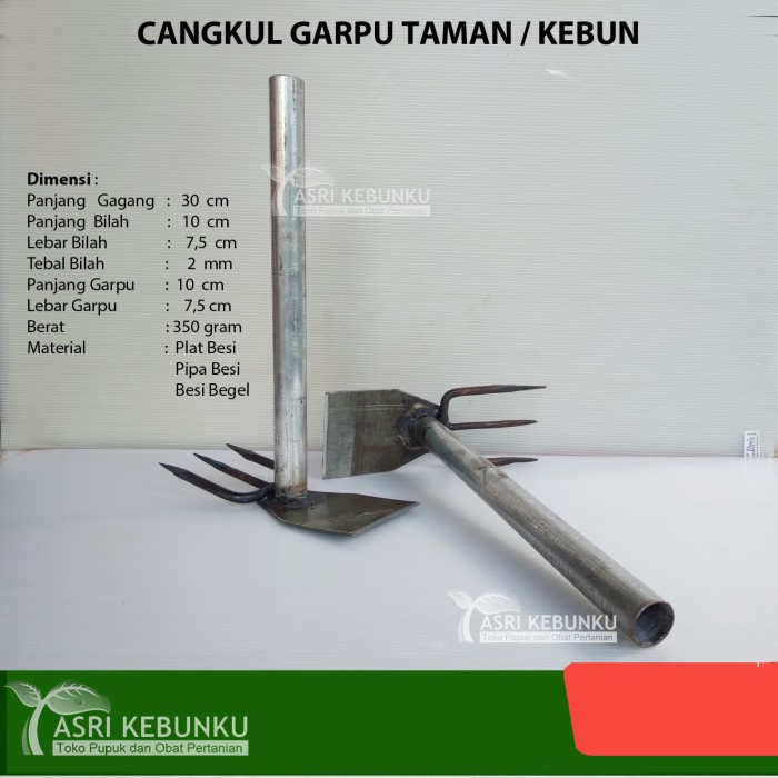 Cang Cangkul Garpu Kecil Alat Berkrbun / Perkakas Pertanian