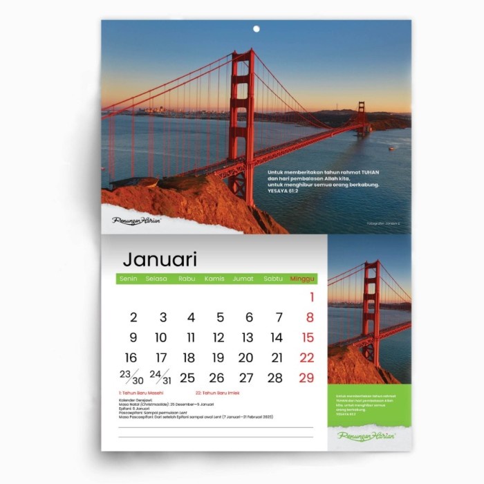 

✨NEW✨ - KALENDER GANTUNG ( KALENDER DINDING ) 2023 RENUNGAN HARIAN KRISTEN