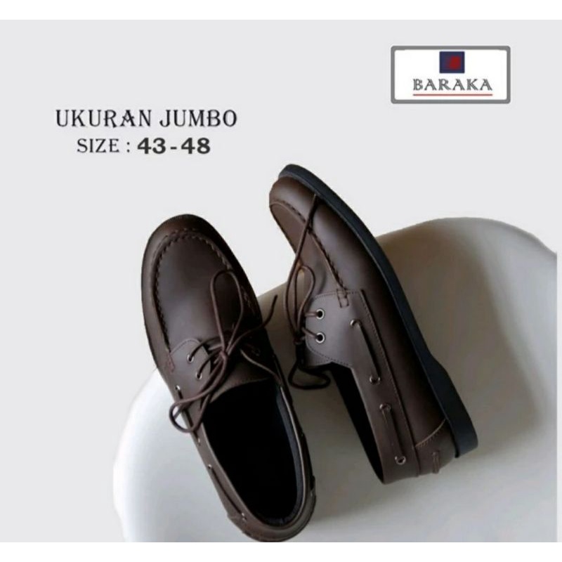 Bisa COD / Pantofel B-RAKA Ukuran LuarNegri Pria Big size 41-45 Sepatu Formal Kerja Kantor Size JUMBO Khusus Kaki Gede Bahan Kulit Hitam, 44 Original