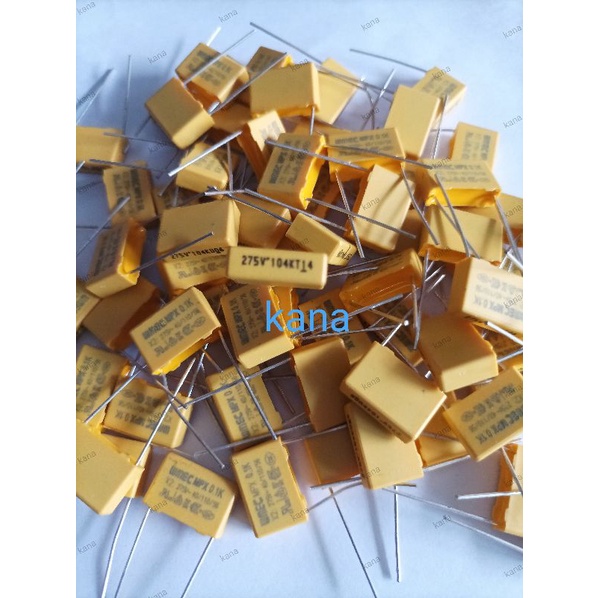 Kapasitor MKT 104K 275v atau MKT 224 275v Kuning