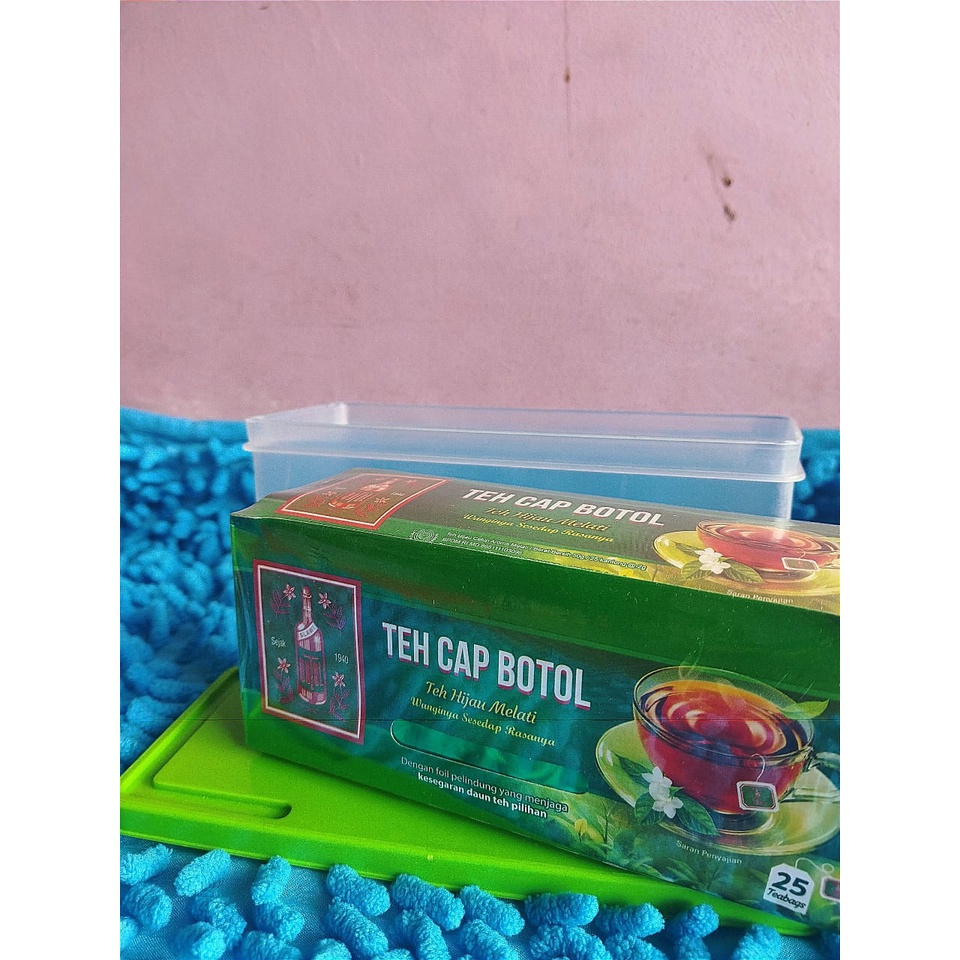 Teh Celup Cap Botol Hijau isi 25pcs free Tepak Cantik - Teh Celup - Teh Aroma