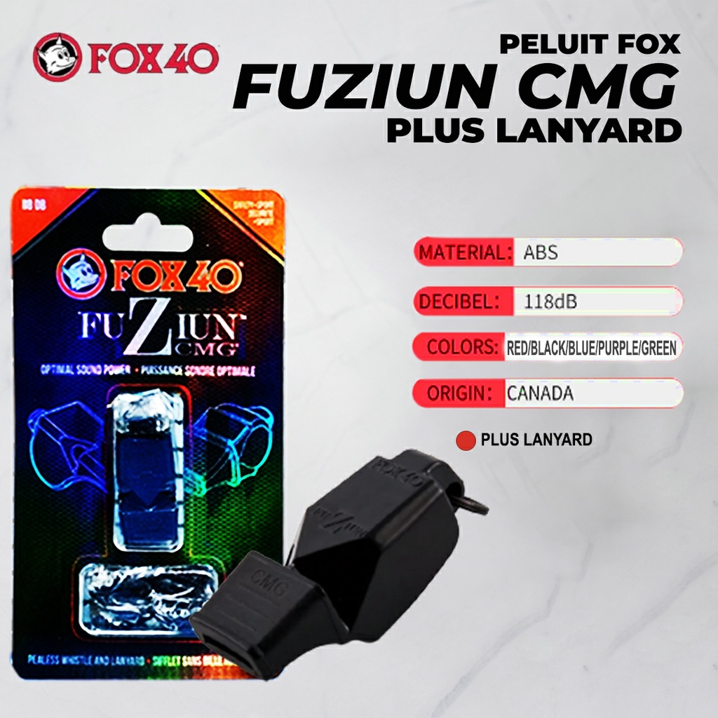 Jual Peluit Whistle Fox Fuziun Cmg Lanyard Db Shopee Indonesia