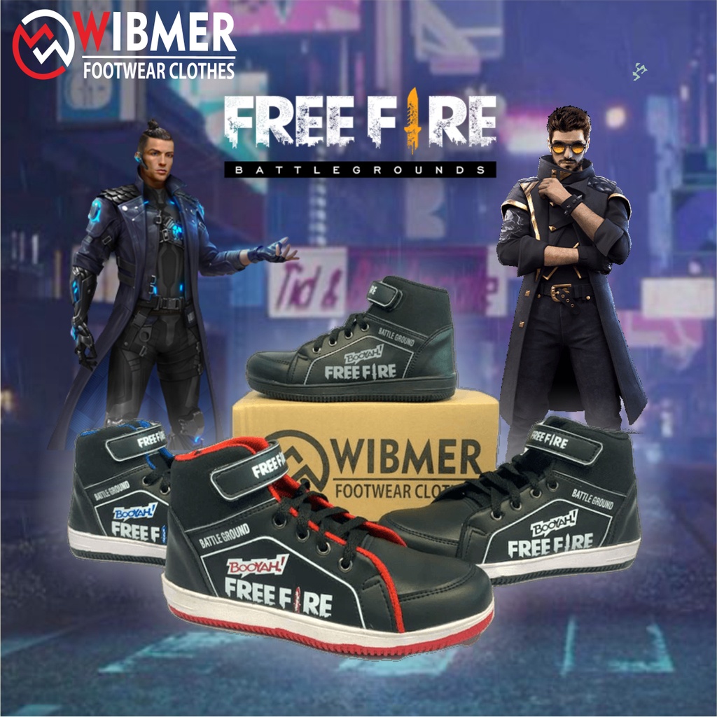 SEPATU PEREKAT FREE FIRE ANAK /SEPATU SEKOLAH TK / SEPATU  FREE FIRE SD / SEPATU SEKOLAH PEREKAT TK
