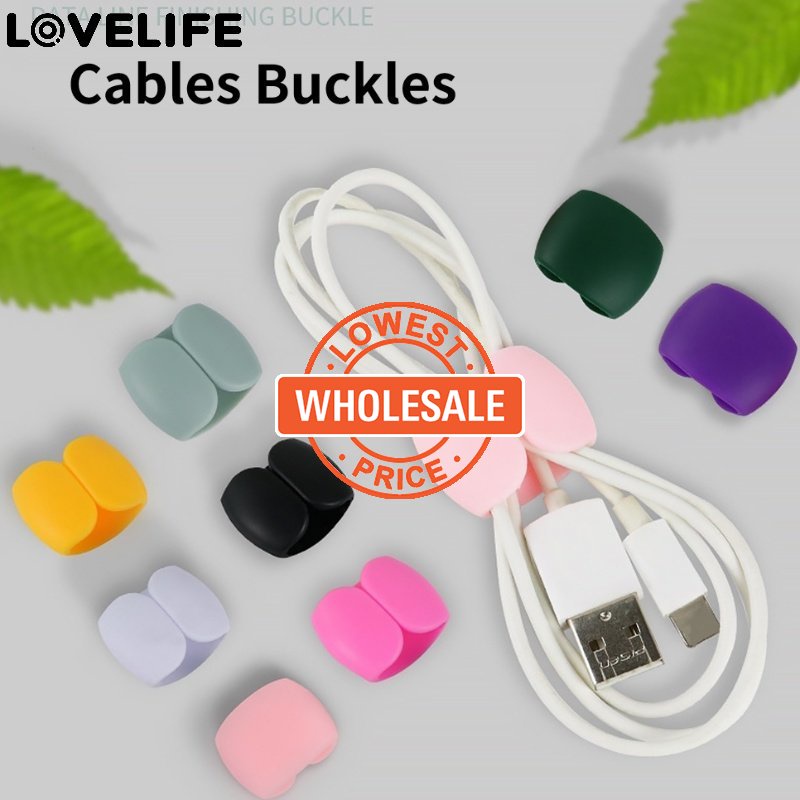 [Harga Grosir] 5pcs Charing Cord Mengelola Klip Saluran Kulkas Komputer Tempat Penyimpanan Kabel Data Mengorganisir Gesper Earphone Wires Winder Untuk Kantor Sekolah Keluarga