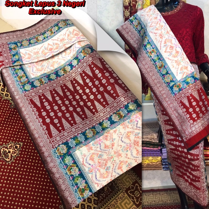 Songket Lepus 3 Negeri Exclusive -Asli Tenun Tangan Palembang