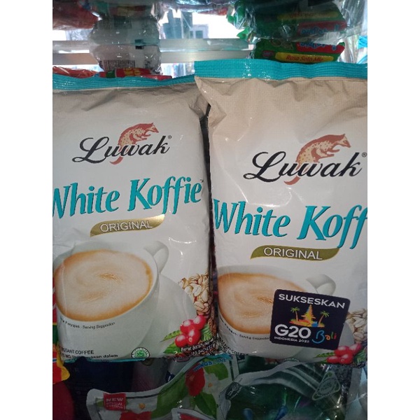 

kopi luwak white coffe 1 renceng 10 sachet