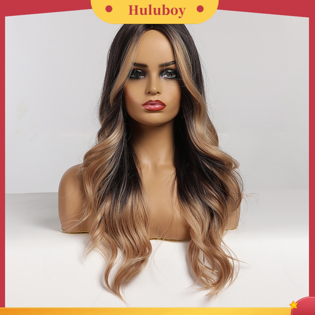 Wig Rambut Cosplay Tahan Panas Bahan Serat Suhu Tinggi Warna Coklat Untuk Wanita