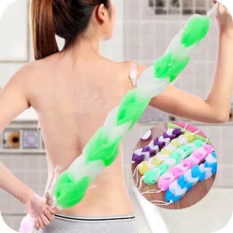 Busa Gosok Punggung/Sponge Mandi Panjang Kepang/Spons Mandi