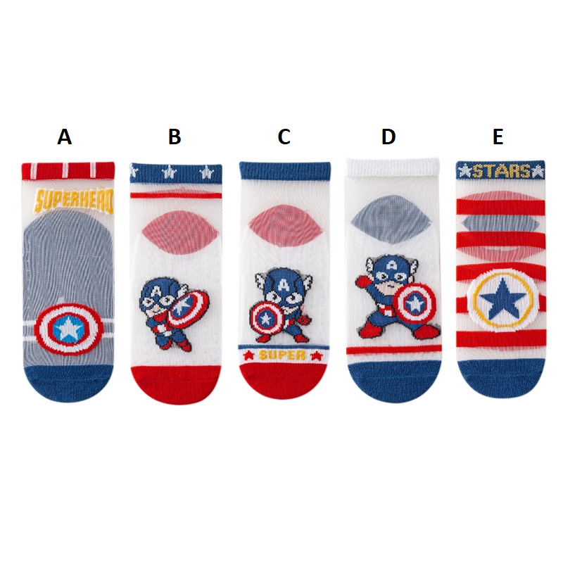 ELFYDO KS27 Captain Amerika Kaos kaki Anak Kaos Kaki Anak