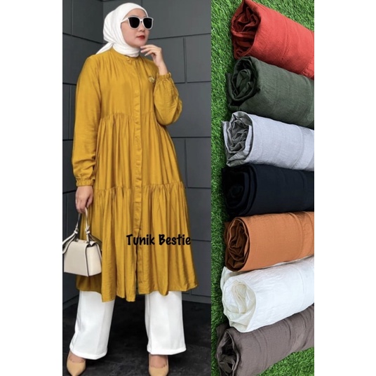 Tunik Bestie | Winody | Bahan Polo Linen Premium