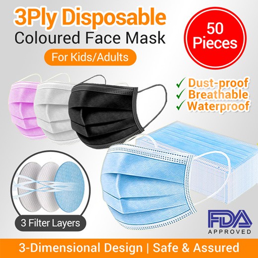 MASKER 3 PLY ALKINDO  EARLOOP DAN HIJAB isi 50PCS   / SURGICAL MASK / DISPOSABLE MASK PLY ISI 50pcs