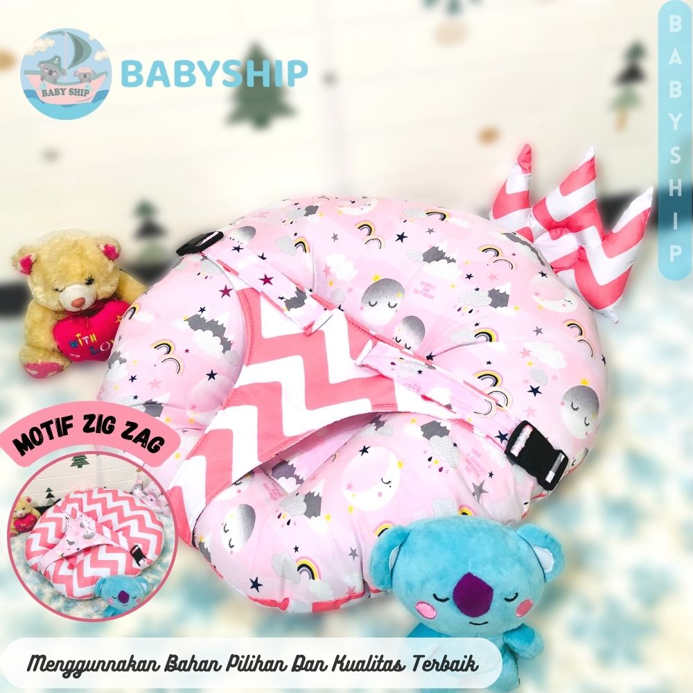 Sofa Bayi Multifungsi dengan Gesper Pengaman [ Zig Zag Series ] Free Bantal Peyang dan Plastik Mika  [ Merk Babyship ]