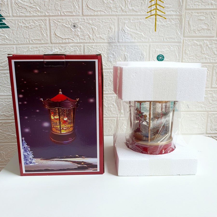 Snow Globe Carousel Kado Hadiah Christmas Gift Kotak Musik Salju Santa Kotak Musik Natal Harga Grosir Termurah Kado Natal Christmas Music Box Snow Box