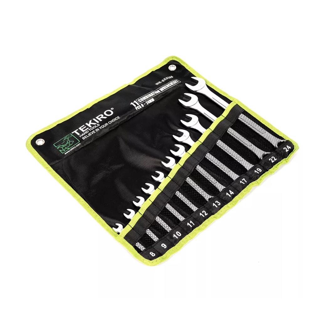Tekiro Kunci Ring Pas Set ( 8-24 mm )11 Pc / Combination Wrench 11 Pc  / Kunci Kombinasi Ring Pas Set 8-24mm 11 Pc/ Kunci Ringpas Set 11