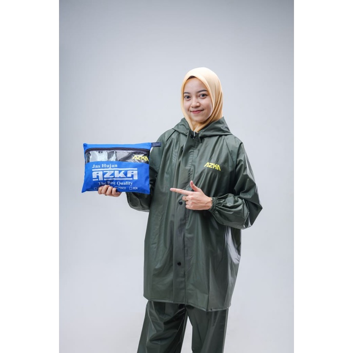 RAINCOAT, JAS HUJAN PVC TEBAL MANTEL MOTOR ANTI REMBES By Azka X Modenaz