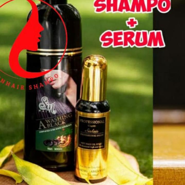 Cuma disini--sin hair shampo .shampo pengitam uban.no 1 di jepang.original/asli 100%.ready