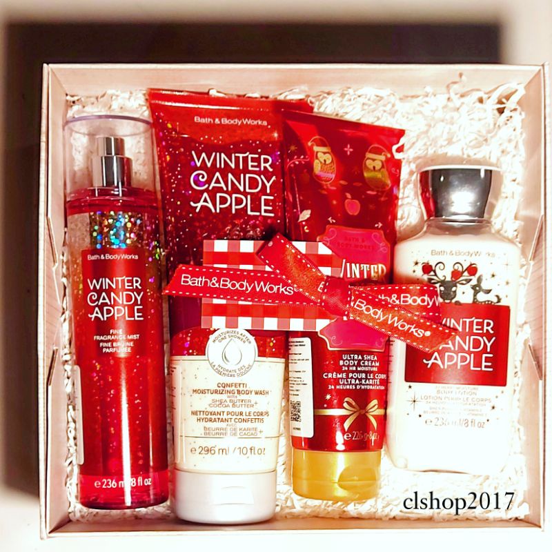 BBW WINTER CANDY APPLE BATH &amp; BODY WORKS PAKET VALENTINE'S DAY