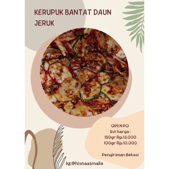 

1kg/kerupuk bantat/kerupuk seblak/seblak bantat/kerupuk bantat pedas daun jeruk