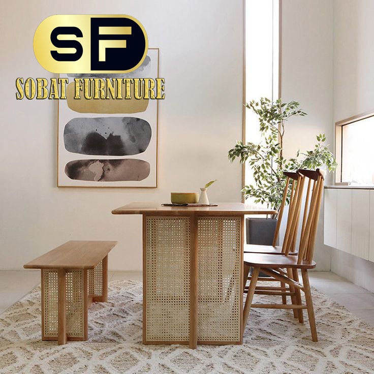 Set Meja Cafe Minimalis Kayu Jati - Meja Makan style scandinavian unik