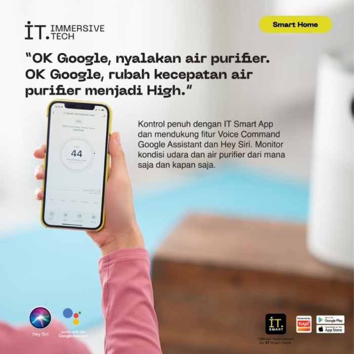 IT Smart Air Purifier S280 - Penyaring/Pembersih Udara - Garansi Resmi