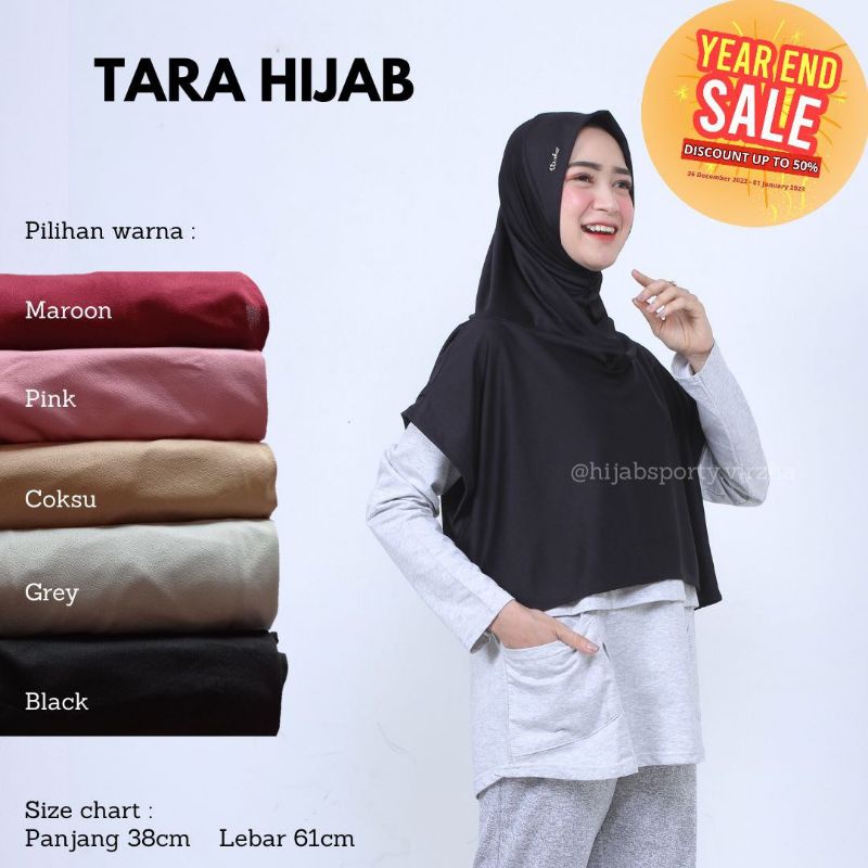 TARA HIJAB SPORT POLOS JERSEY STELLA IMPORT BY VIRZHA