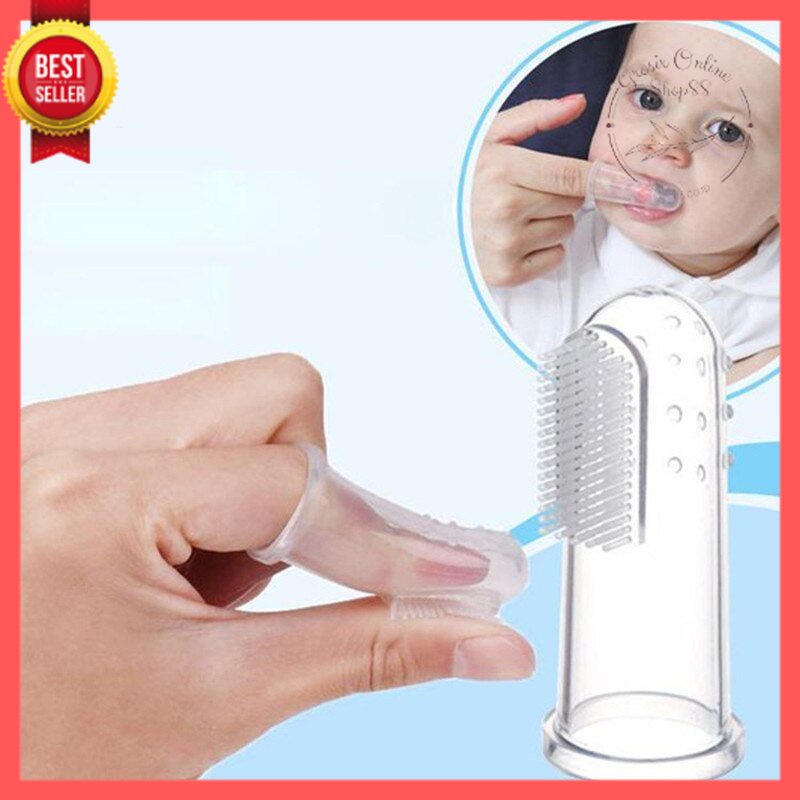 GOS -I209- Sikat Gigi Jari Silikon - Sikat Gigi Bayi Silikon - Sikat Lidah Jari - Baby Tooth Brush Silicone BPA FREE