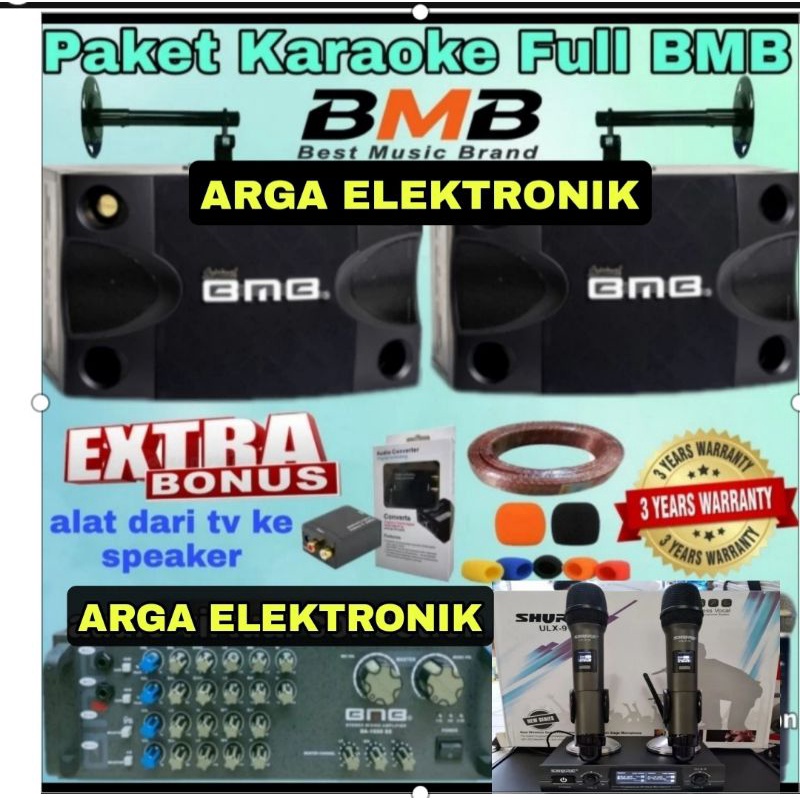 paket karaoke speaker bmb dan ampli bmb original paket room karaoke bluetooth