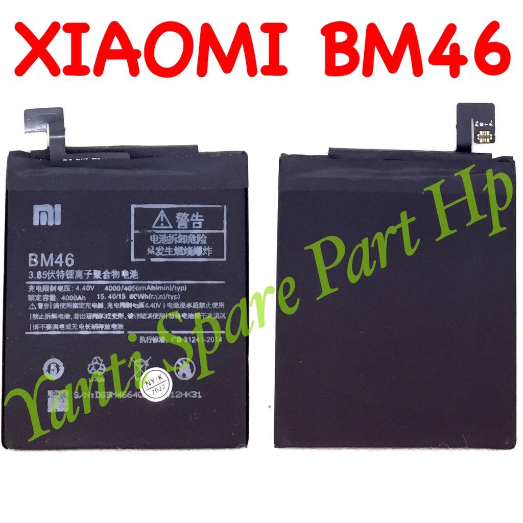 Baterai Xiaomi Redmi Note 3 Note 3 Pro BM46 Original New