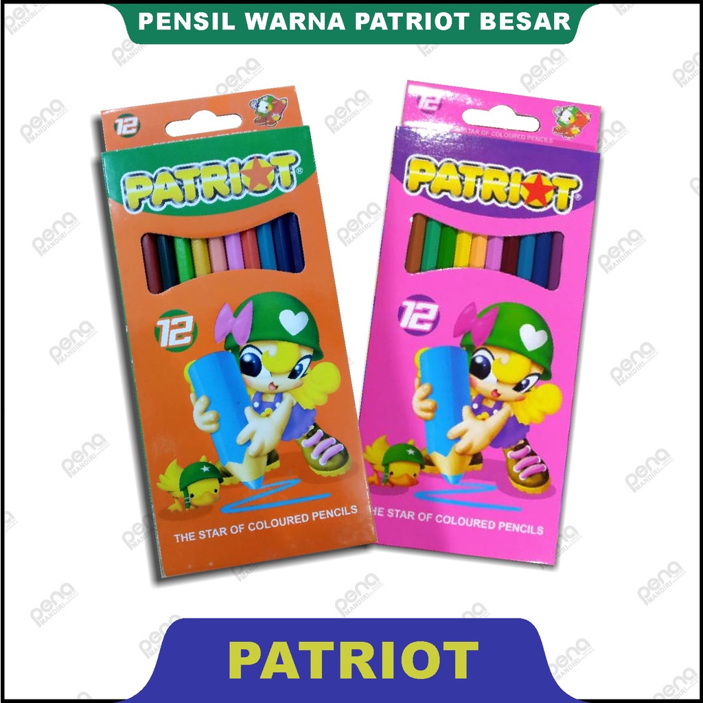 Pensil Warna Patriot 12w Panjang