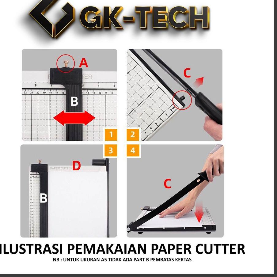 

⭐⭐⭐ Paper Cutter B4 Lebih Besar Dari F4 ( Alat Potong Kertas ) Pemotong Kertas Alat Potong /Mesin Pemotong Kertas HVS, Sticker, Dos, PVC ID Card, Yellow Board, Art Paper, Vinyl, Bontax, Camel, Kertas Foto A5, A4, F4, B4 Glossy Silky Photo Paper
