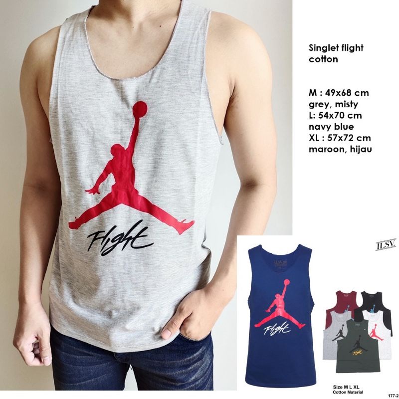 Singlet Gym fitnes cowok m l xl