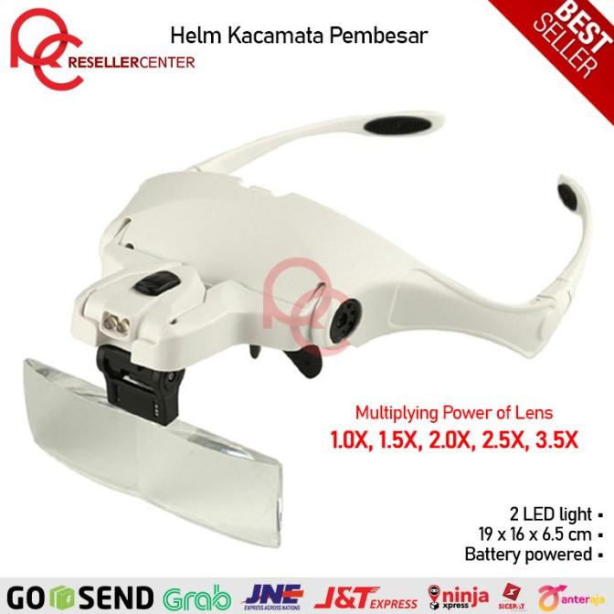 

Helm Kacamata Pembesar Reparasi Jam 5x Magnifier 2 LED / Kaca Pembesar