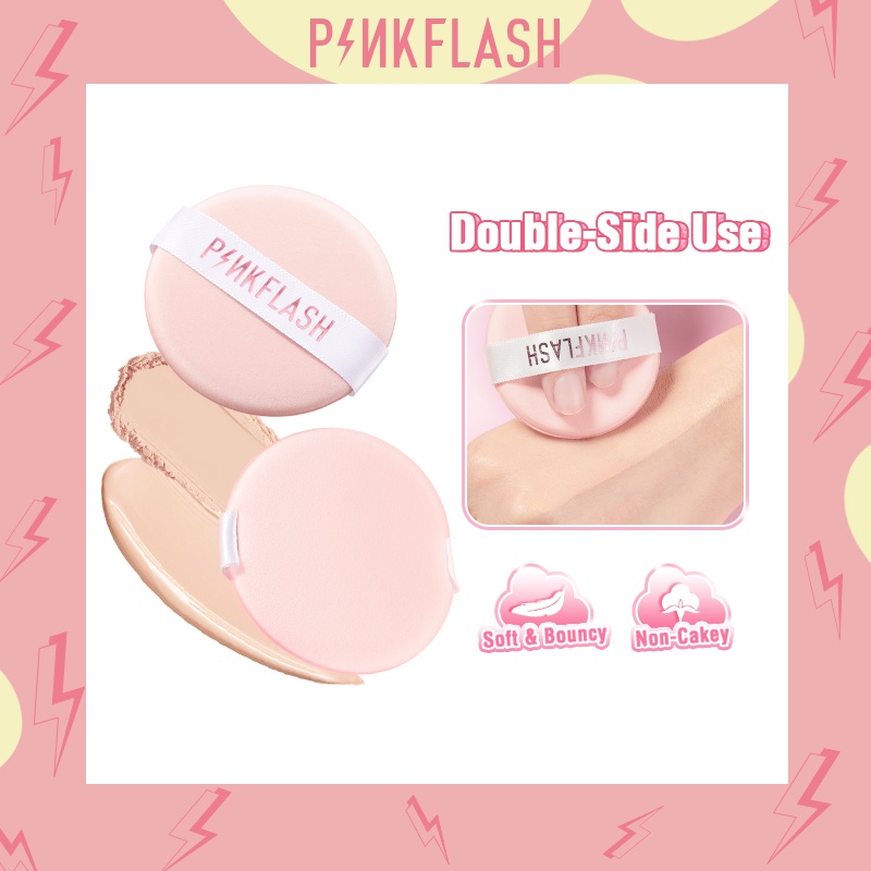 PINKFLASH Double-Side Use Puff Air cushion Soft Cosmetic Puff Comfortable Touch Marshmallow Teardrop Puff Tools