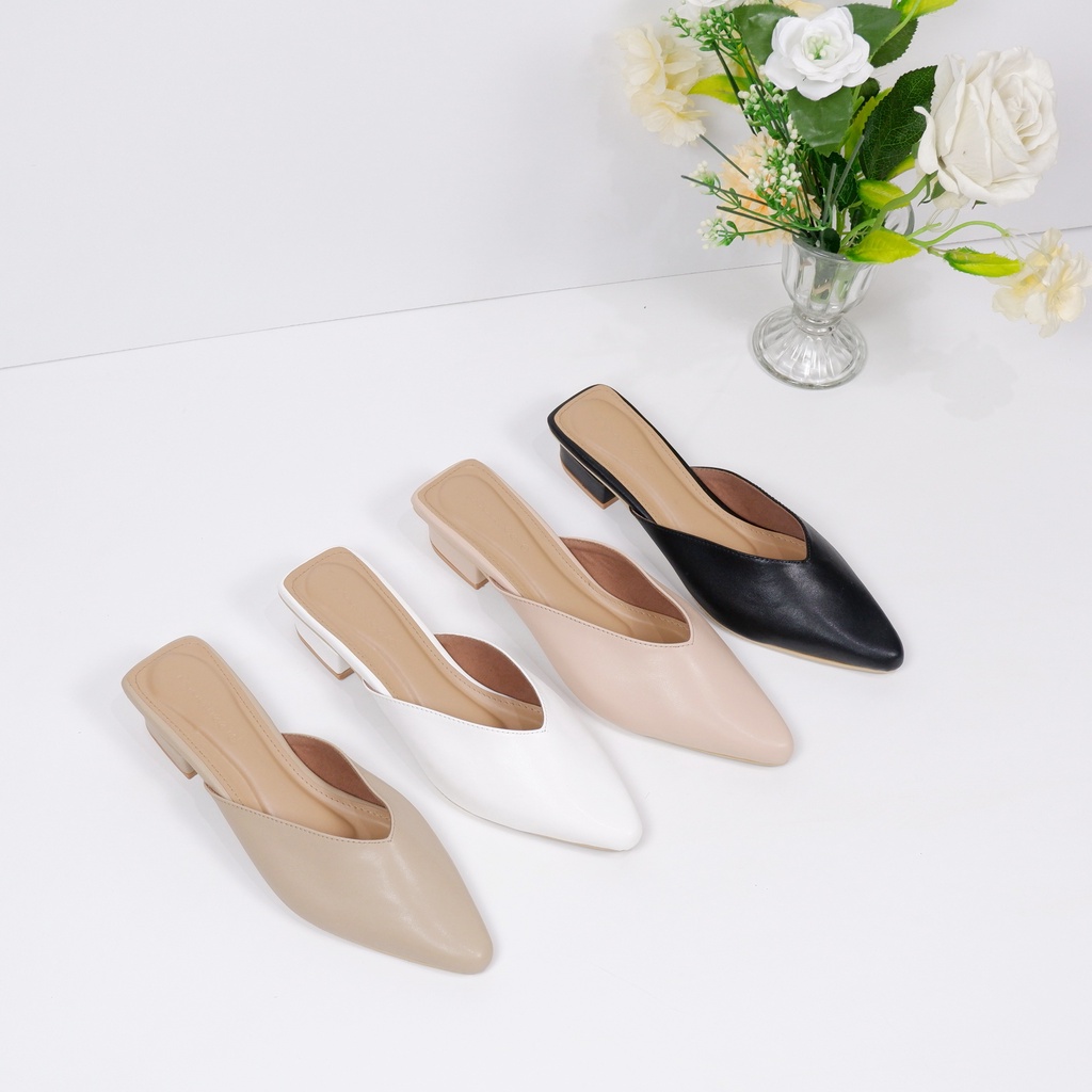 Padushee.id - sepatu wanita || ADELIA || heels wanita / mules wanita 3 cm