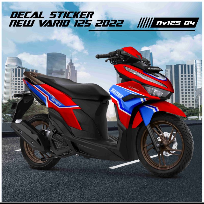 DECAL HONDA NEW VARIO 125 2022 RED BLUE VARIO 125 NEW