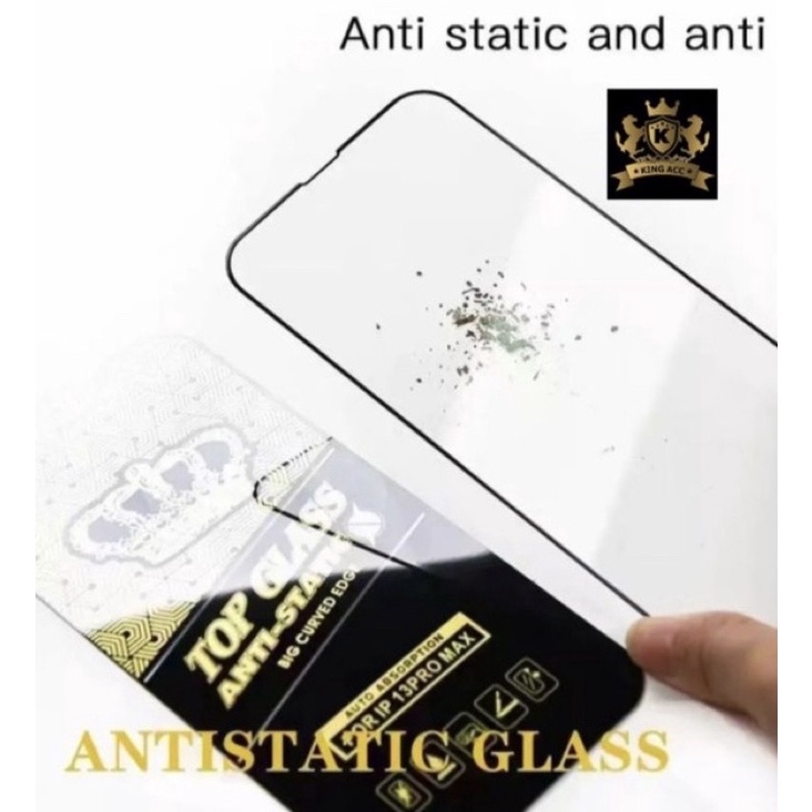 Tempered Glass Anti Static Samsung M21 M02 M02s M10 M10s M12 M21s M31 M51 M20 M30 M30s M40 M50 M11 Anti Gores Top Anti Clear Full Layar