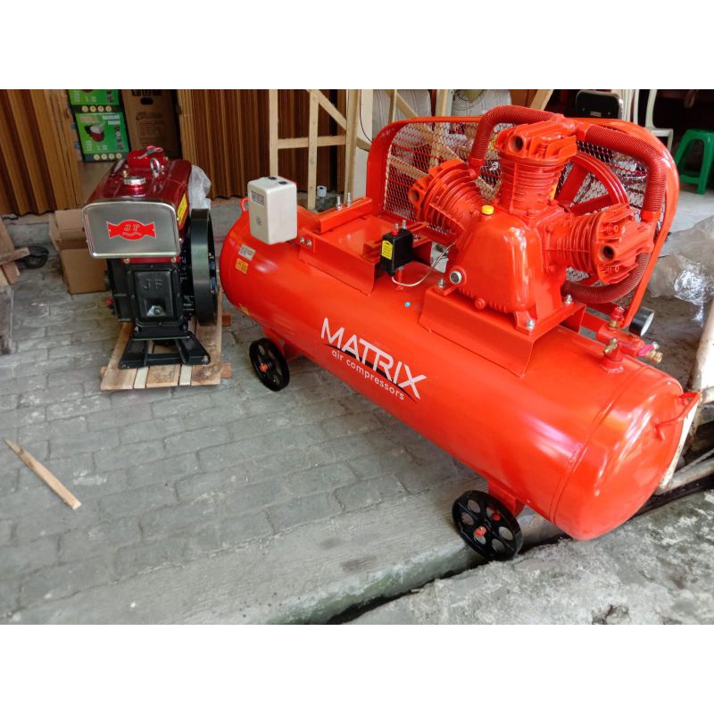 kompresor 5 hp + diesel 8 pk