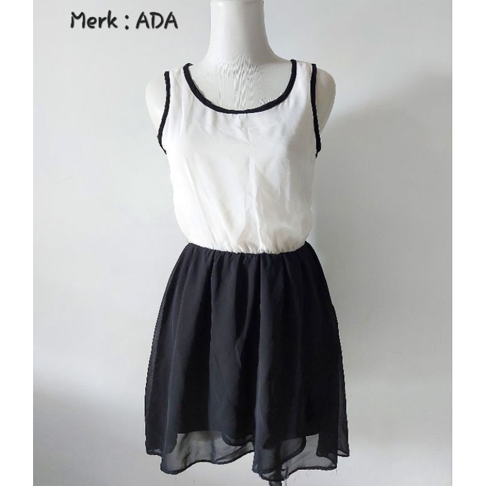 Dress Pesta Hitam Putih black lengan panjang sexy