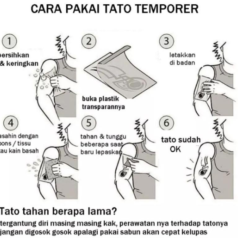 バ QC-809 TATO TEMPORER Tahan Air Tahan lama - Arm Tatto temporary tatto sticker tulisan bahasa inggr