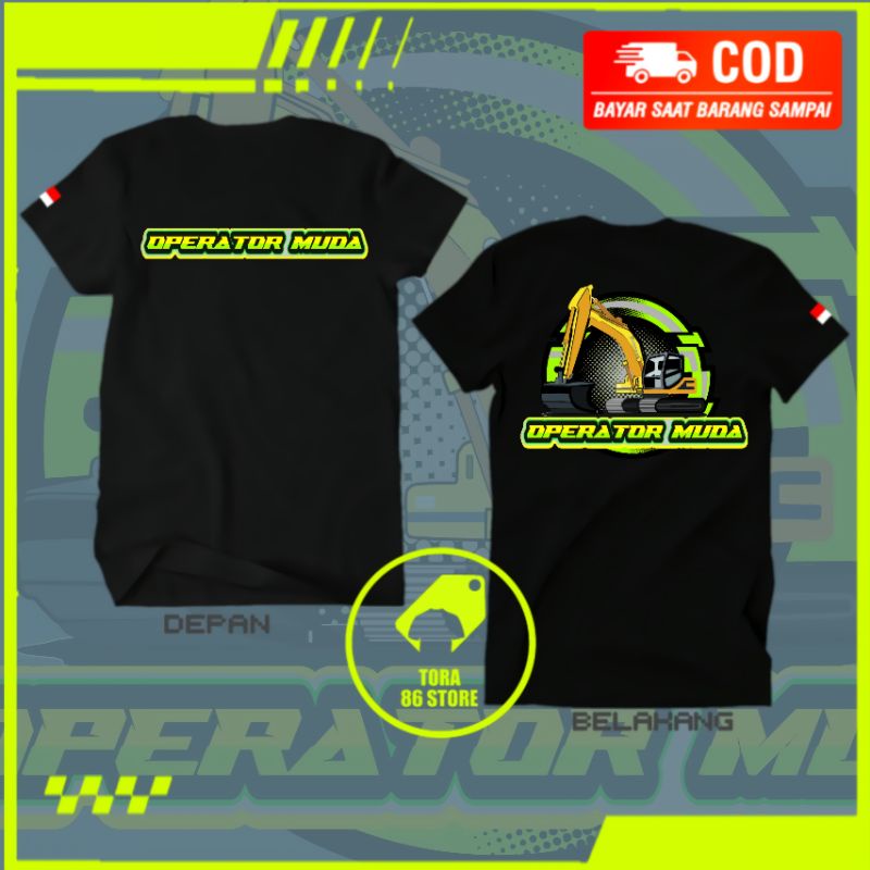 kaos operator muda alat berat excavator