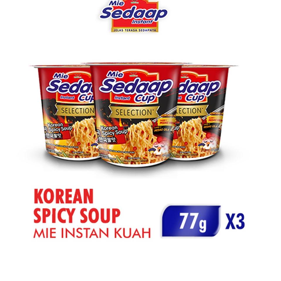 

Di⚡kon !! Sedaap Korean Spicy Soup Cup x 3 Pcs