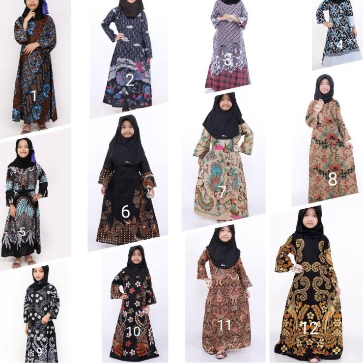 Update Umur 3-10 Tahun Gamis batik anak Wanita syari baju batik anak motif modis  seller
