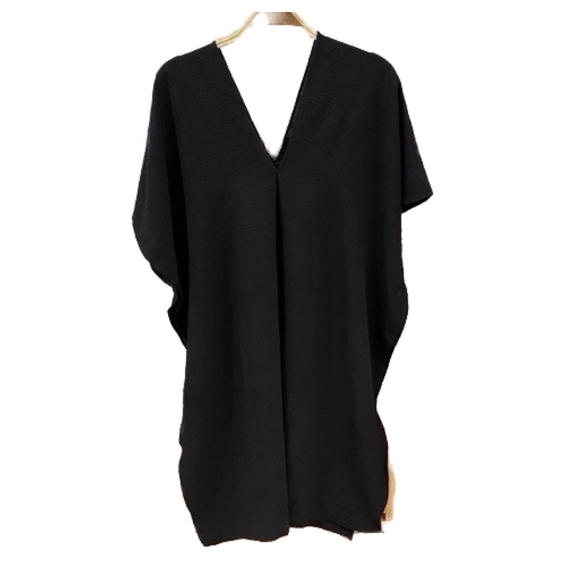 kaftan crinkle top rosepetal / top nagita crinkle v neck mini dress / batwing top bigsize