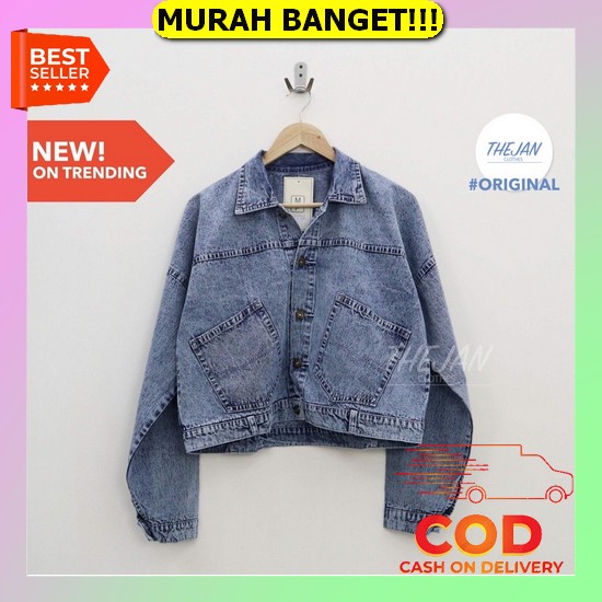 Jaket Jeans Wanita Long Shirt High Quality Bahan Adem Jeans Premium Simpel D0O3 Fashion Import Atasa