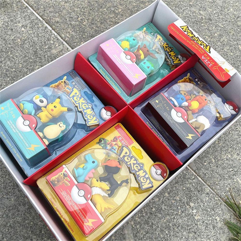 NICKOLAS1 Pikachu Eraser Hot Selling Alat Tulis Untuk Anak Kartun Kreatif Untuk Gambar Anime Primer