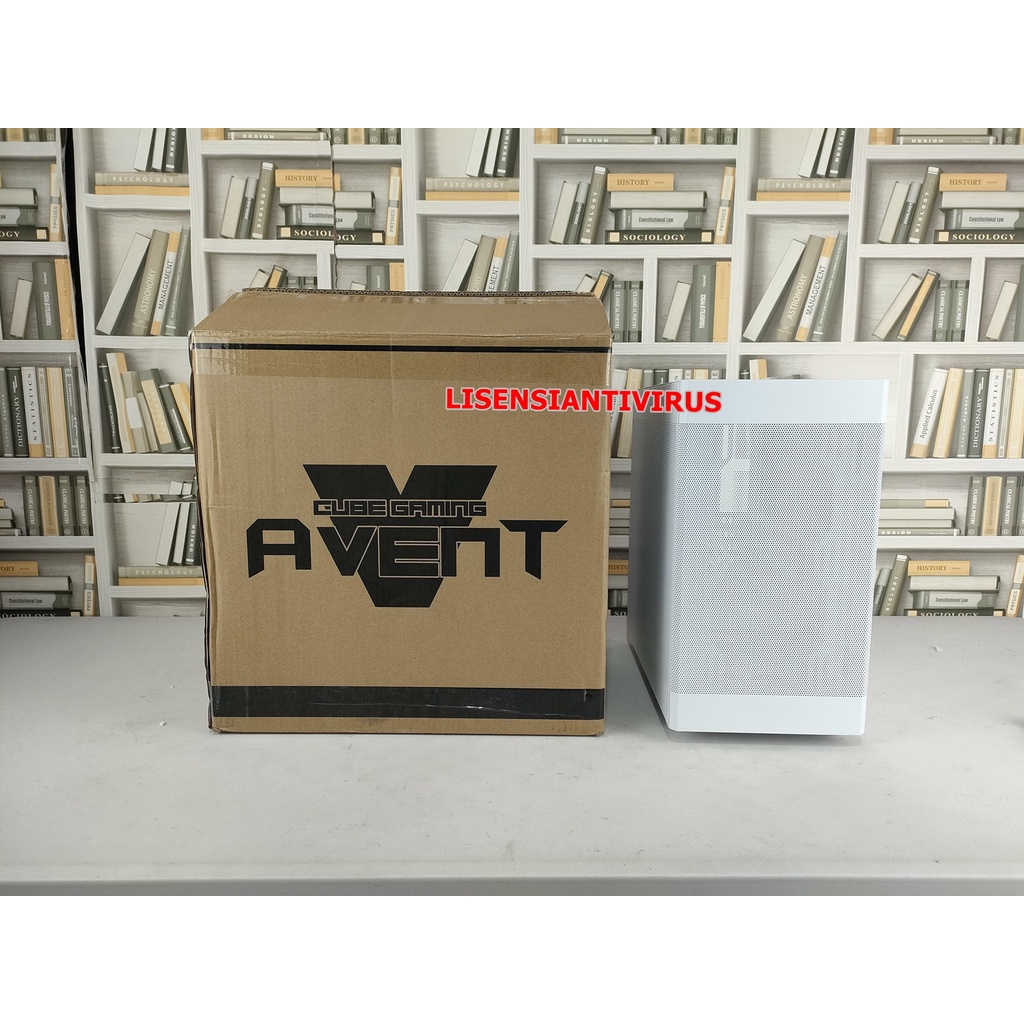 Casing Elegant CUBE GAMING AVENT WHITE All Mesh White Inside Matx