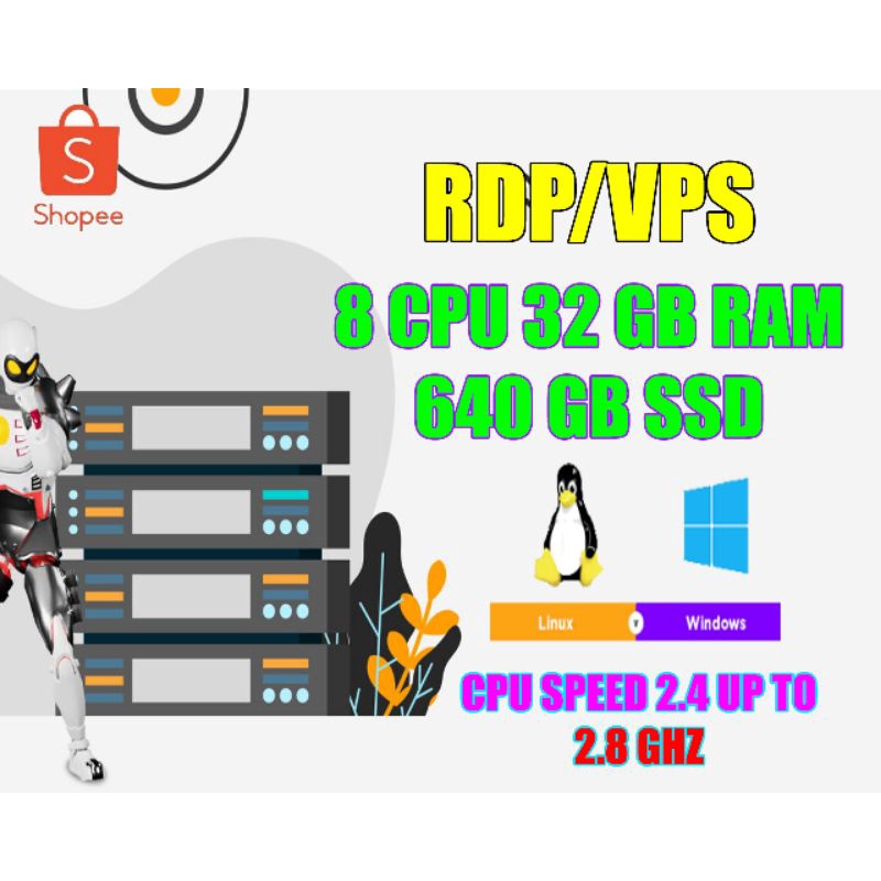 Bergaransi (GGP) RDP/VPS 8 CPU 32GB RAM FULL GARANSI - SUPERCPADIGITAL Termurah di Shopee