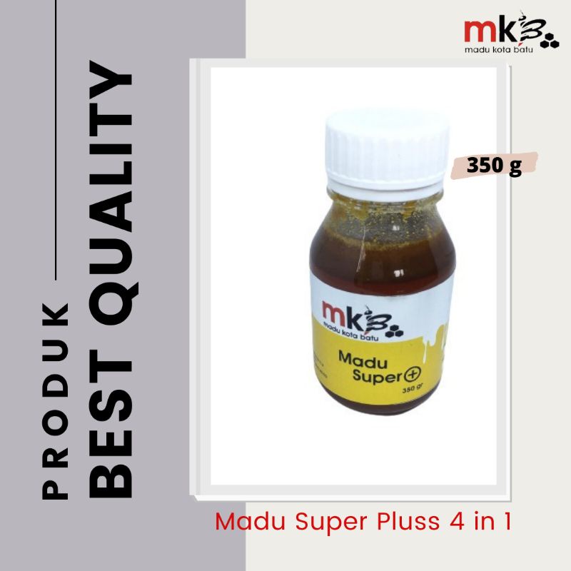 

Madu kota batu - Madu super pluss 4 IN 1 (madu murni, beepollen, royal jelly dan propolis) 350 g
