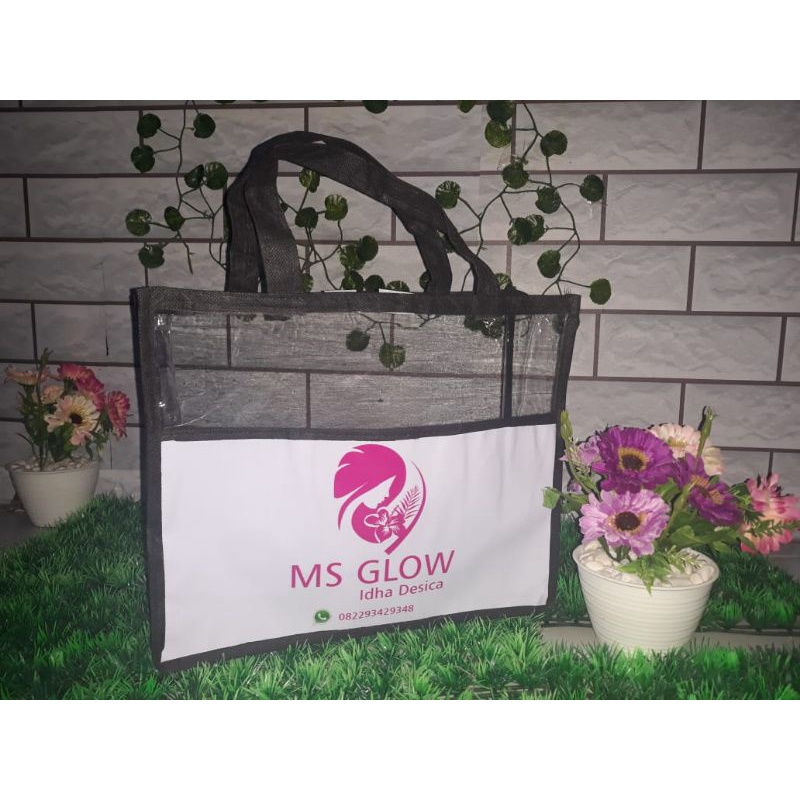 

tas souvenir kantong mika ms glow custom