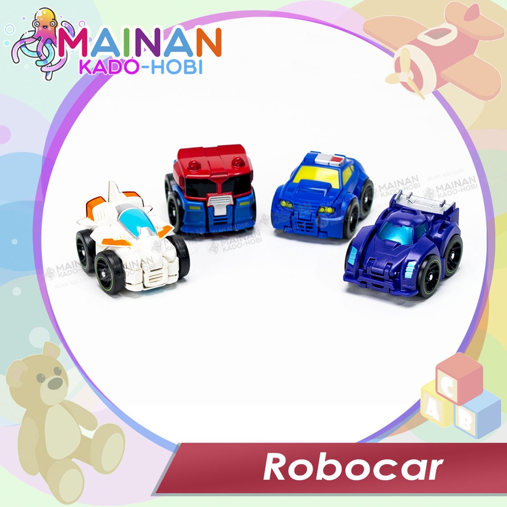 MAINAN ANAK MINIATUR ROBOCAR ACTOBOT ROBOT DEFORM TRANSFORM CAR